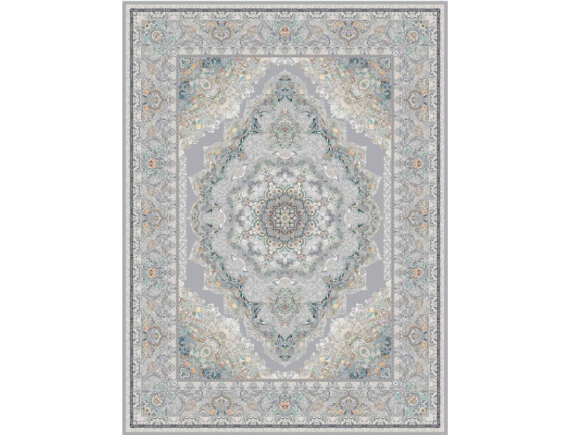 فرش 1200 شانه برجسته تراکم 3600 - کد 9526_ زمینه نقره ای 